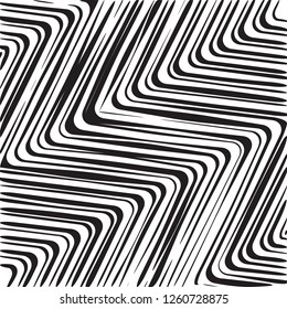 Abstract Geometric Simple Curved Zigzag Print, Wave Pattern, Unique Geometric Ethnic Style, Perfect for Site Backgrounds, Wrapping Paper and Fabric Design
