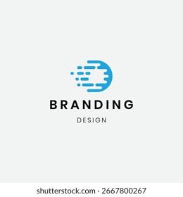 Abstract geometric simple "D"  and "O" logo template