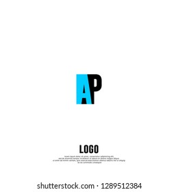 abstract geometric simple elegant AP logo letters design concept