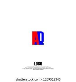 abstract geometric simple elegant AQ logo letters design concept