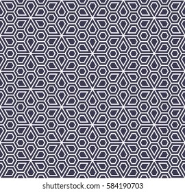 abstract geometric simple floral grid deco pattern