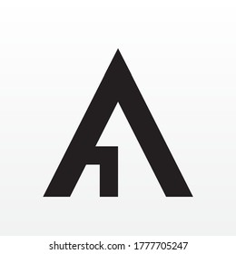 Abstract geometric simple traingle business logo icon design, Letter A