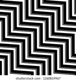 Abstrakter geometrischer, einfacher Zigzag-Druck, Wellenmuster, einzigartiger geometrischer Ethnischer Stil, perfekt für Site-Hintergründe, Schleifpapier und Stoffdesign
