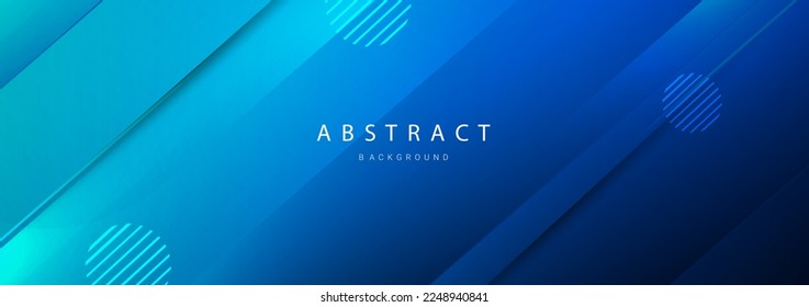 Abstract geometric smooth blue booklet design background vector