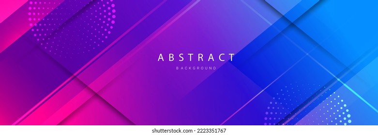 Abstract geometric smooth colorful overlap lines banner design background