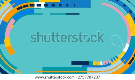 Abstract geometric soccer field background for World Championship 26. Modern sport stadium vector illustration.