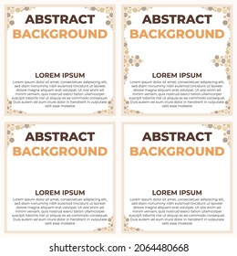 diseño abstracto de plantillas de publicación en redes sociales geométricas