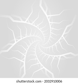 Resumen de formas geométricas de espiral gris suave formas de fondo futurista. Patrón de mosaico futurista de color gris claro. Ilustración vectorial.