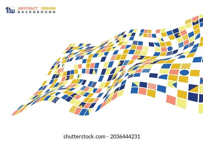 Abstract geometric space line pattern style artwork template. Cover style for head cover background. illustration vector