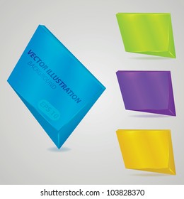 Abstract geometric speech bubbles