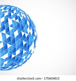 Abstract geometric sphere background