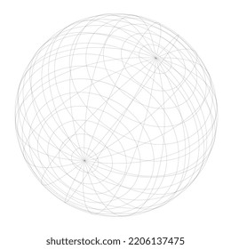 Abstract Geometric Sphere Grid Graphic Design 