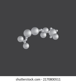 Abstract geometric spheres on black background, 3d illustration, vector