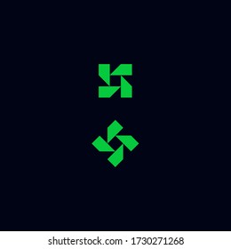 abstraktes geometrisches Drehlogodesign