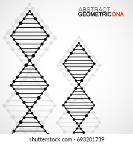 Abstract geometric spiral of DNA. Vector illustration. Eps 10