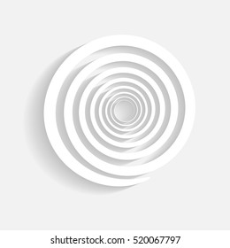 Abstract geometric spiral element