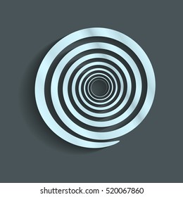 Abstract geometric spiral element
