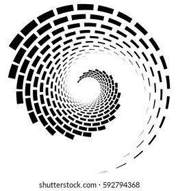 Abstract Geometric Spiral Ripple Element Circular Stock Vector (Royalty ...