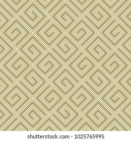 Abstract geometric spiral seamless pattern. Meander seamless.