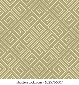 Abstract geometric spiral seamless pattern. Meander seamless.