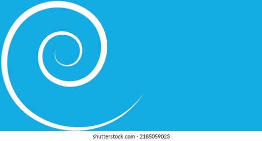 abstract geometric spiral, swirl on blue background for your phrase. illustration for banner, background