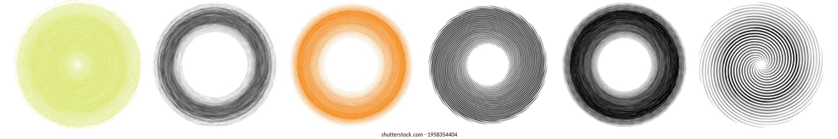 Abstract geometric spiral, swirl, twirl. Volute, helix convolution, contortion effect vector