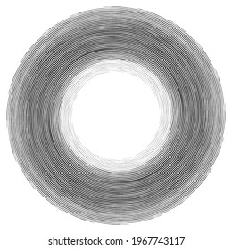 Abstract geometric spiral, swirl, twirl. Volute, helix convolution, contortion effect vector