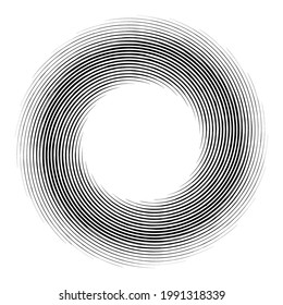 Abstract geometric spiral, swirl, twirl. Volute, helix convolution, contortion effect vector