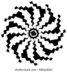 Abstract geometric spiral. Spiral, twirl abstract element.