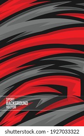 Abstract geometric sports background. Racing line pattern graphic for extreme sport jersey team, vinyl wrap and decal. 