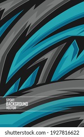 Abstract geometric sports background. Racing line pattern graphic for extreme sport jersey team, vinyl wrap and decal. 