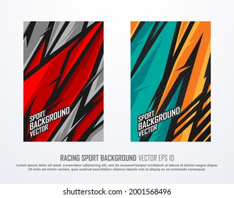 Abstract geometric sports background. Racing line pattern graphic for extreme sport jersey team, vinyl wrap and decal.