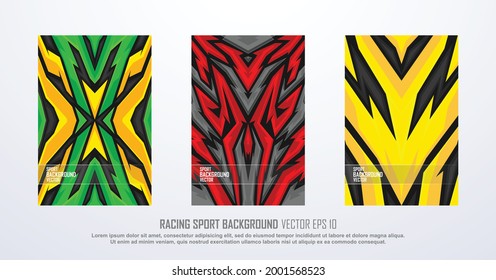Abstract geometric sports background. Racing line pattern graphic for extreme sport jersey team, vinyl wrap and decal.