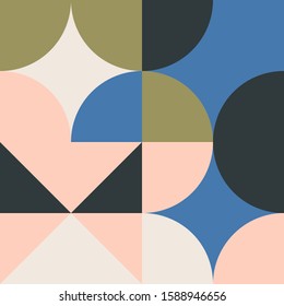 Abstract geometric of square artwork design with simple shape and figures. Vector pattern graphics with geometry elements. 
