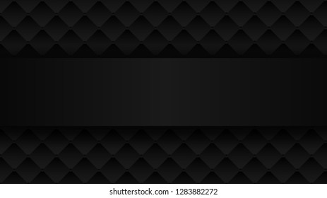 Abstract . Geometric square black background ,light and shadow. Vector.