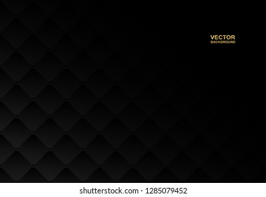 Abstract . Geometric square black background ,light and shadow. Vector.