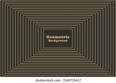 Abstract Geometric Square With Black Background