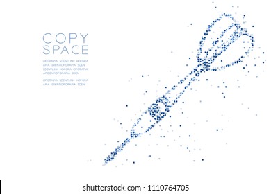 Abstract Geometric Square box pixel pattern Dartboard game shape, business success concept design blue color illustration on white background with copy space, vector eps 10