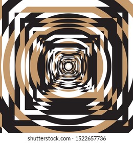 Abstract Geometric Square Circle Perspective Figures Repeated Ornament Background, Polygons Seamless Surface Pattern, Geometrical Batik Motifs, Wallpapers, Fabrics, Gift Wrapping, Templates, Ornaments