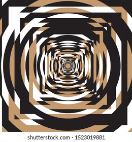 Abstract Geometric Square Circle Perspective Figures Repeated Ornament Background, Polygons Seamless Surface Pattern, Geometrical Batik Motifs, Wallpapers, Fabrics, Gift Wrapping, Templates, Ornaments