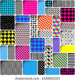 Abstract geometric Square color background. Patchwork style.