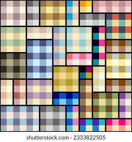 Abstract geometric Square color background. Patchwork style.