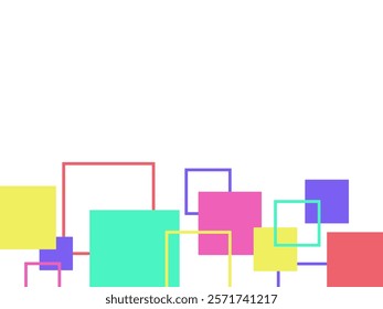 Abstract Geometric Square Corner Background