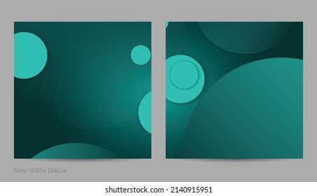 Abstrakter geometrischer Flyer mit tiefem Farbverlauf und verschwindenden geometrischen Formen. Moderne Vorlage für Social Media-Banner. Modernes Materialdesign mit Papier schneidet realistischen Schatten aus.
