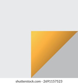 Abstract Geometric Square with Golden Gradient Triangle,