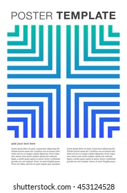 Abstract geometric square line gradient background color flat design poster template with text and image. Applicable for covers, placards, posters, fliers and banner designs.
