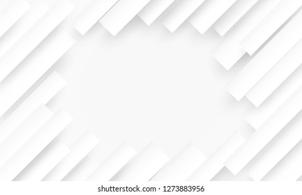 Abstract .Geometric square paper white background ,light and shadow. Vector