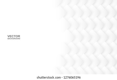 Abstract .Geometric square paper white background ,light and shadow. Vector.