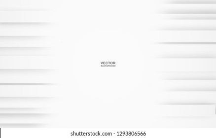 Abstract .Geometric square paper white background ,light and shadow. Vector