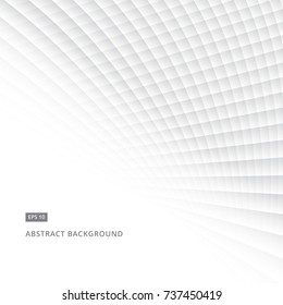 Abstract geometric square pattern background with white shapes perspective. Vector illustration